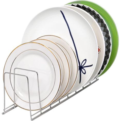 SJLERST Égouttoir à Bol Robuste 2 Pièces, Repose-Assiette Multifonctionnel pour Organisateur de Cuisine (1/5)