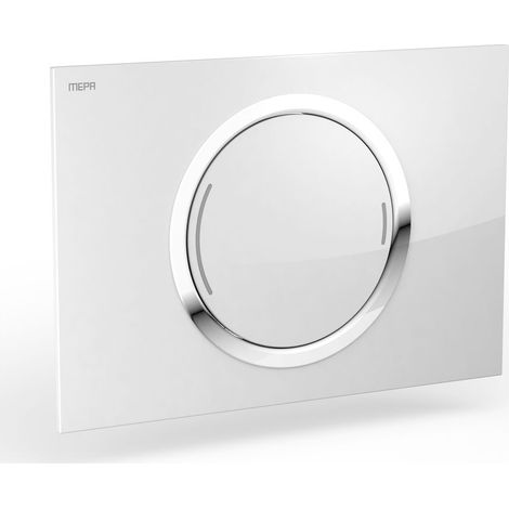 Mepa Zero EC A31/E31 Betätigungsplatte TEG 2-Mengen aus Glas, Weiß (1/2)