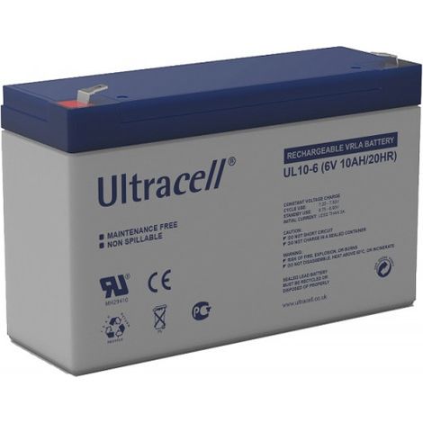 Batterie plomb étanche UL10-6 Ultracell 6v 10ah (1/3)