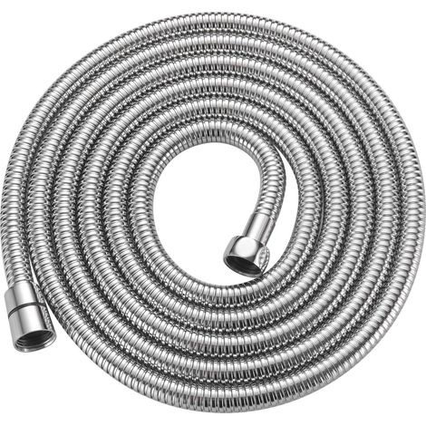 Pomme de douche inox 304 2 m double couche anti-éclatement argent salle de bain (1/4)