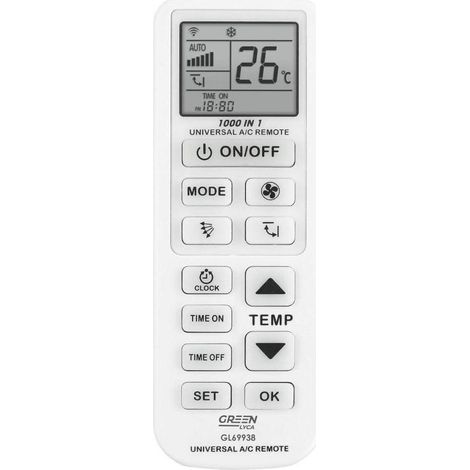 Controle Remoto Universal Ar Condicionado, Tela LCD Iluminada (1/2)