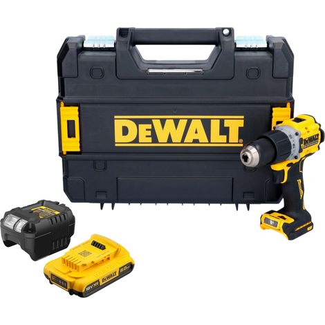 Taladro de percusión sin cable DeWalt DCD 805 D1T 18 V 90 Nm sin escobillas + 1x batería recargable 2,0 Ah + cargador + TSTAK (1/5)