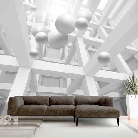 Papier peint enclave blanche - 400 x 280 cm