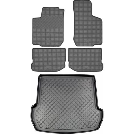 Set di tappetini in gomma per auto e tappetino per bagagliaio per Volkswagen Golf IV 1J Variant Kombi (5 porte) dal 1998 al maggio 2007. (1/5)