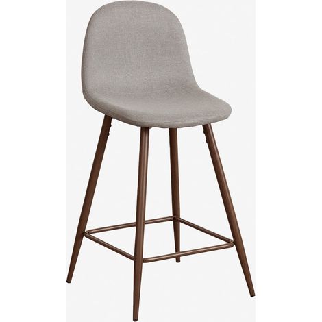 SKLUM Glamm Barhocker  ↑65 cm   Grau Beton      Dunkles Holz                        