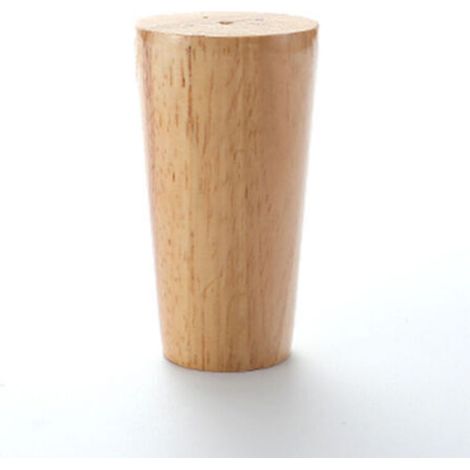 4 Pièces Pied de Canapé en Bois Massif, Pied de Lit en Bois, Pied D'armoire en Bois pour Canapé Meuble TV Table Basse Lit Pied,10CM Pied de lit (1/5)