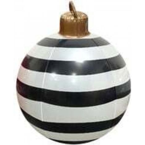 Boule de Noël gonflable géante décorée en PVC de 23,6 pouces pour l'extérieur, décorations de Noël gonflables, boule gonflable pour l'extérieur et la maison - 8 (1/5)