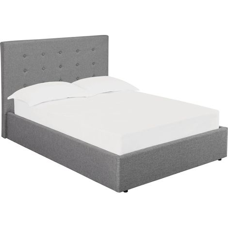 Lucca Plus 5.0 Kingsize Bed - Linen Fabric - L216 x W173 x H113 cm - Grey
