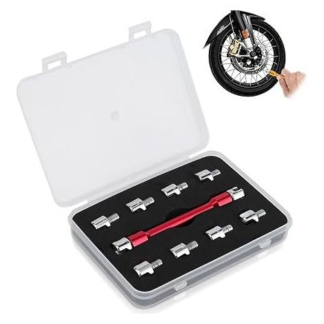 Motorcycle Spoke Wrench Set 10 Sizes 5.0-6.8mm Aluminum Iron Motorcycle Wheel Repair Tool (1/5)
