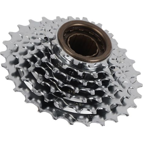 Roue libre 7 vitesses 13-28T pour vélo, volant d'inertie fileté en acier argenté pour VTT (1/5)