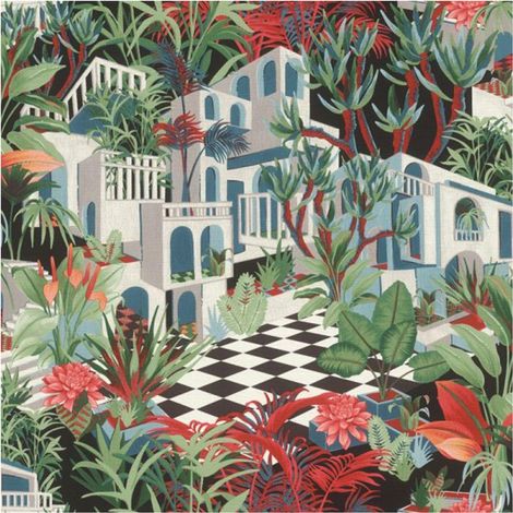 Rasch Tropical House Vinyl Wallpaper Paste The Wall Extra Washable Modern