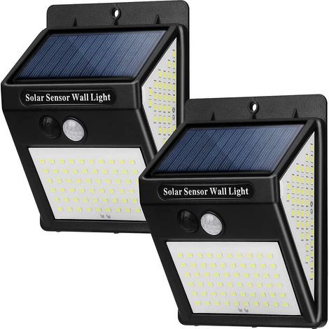 Solar-Außenleuchte mit Bewegungsmelder, 3 Modi, wasserdicht (IP65), [2 Packungen mit je 144 LEDs] kabellos (1/5)