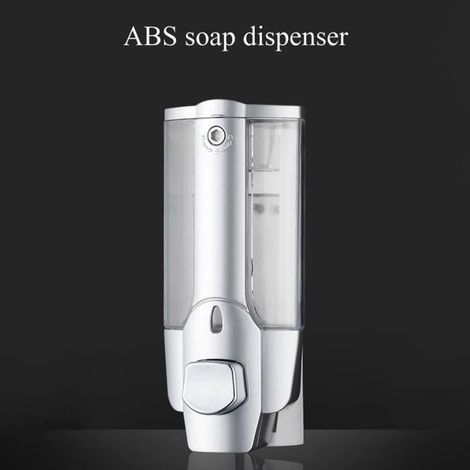 Dispenser di sapone liquido professionale per cartucce di sapone compatibili da 350 ml, da montare a parete. (1/4)