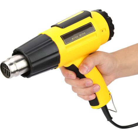 Pistolet à air chaud électronique 220-240 V 50 Hz 2000 W pour le soudage, la décoration et le thermo-rétractable. (1/5)