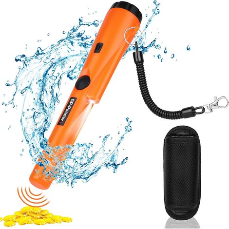 Handmetalldetektor, 360°-Scan-Pinpointer, hochempfindlicher wasserdichter Metalldetektor mit integrierter LED-Anzeige, geeignet zum Auffinden von Goldmünzen, Währungen und Schmuck (1/5)
