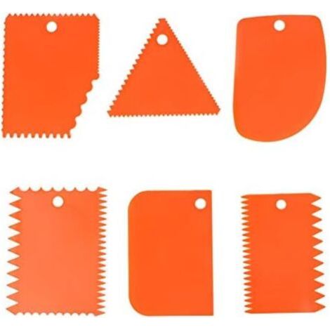 BUNTHAUS 6pcs plastique argile grattoir poignée sculpté sculpture en argile bricolage outil poterie argile grattoir en céramique outils dentelés (1/5)
