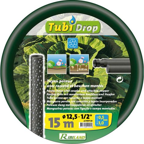 Tubo microporoso Tubi Drop - 15 m - 16 mm - RIBIMEX - PRTP15R (1/2)