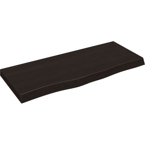 Maison Exclusive - Piano Tavolo Marrone 100x40x(2-6) cm Rovere Massello Trattato