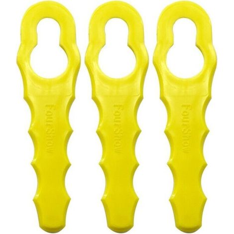 Lot de 100 lames de rechange compatibles avec les débroussailleuses Ryobi RAC155, RAC157 et RAC158, têtes de lame à double denture (1/5)