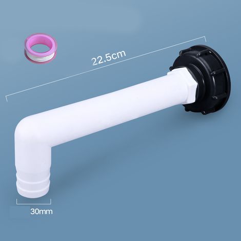 Adaptateur en plastique pour réservoir IBC, raccord de tuyau d'arrosage, remplacement de raccord de tuyau pour réservoir d'eau (60 dents épaisses vers joint à angle droit de 1 pouce (envoyer la matièr