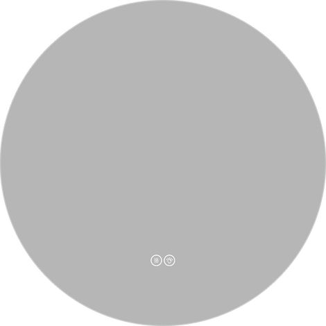 Espejo de baño LED redondo 80 cm con antiempañamiento, 3 colores y regulador (1/5)