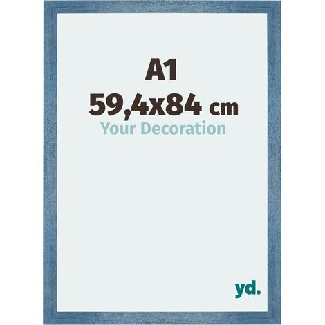Cadre Puzzle A1 - 59.4x84 cm - Bleu Brillant Patiné cm - MDF - Mura. (1/5)