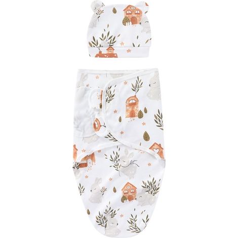 Gigoteuse, articles de puériculture (gigoteuse pour bébés de 0 à 3 mois, douce et confortable, en coton respirant, favorisant le sommeil), Orange House (1/4)