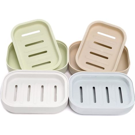Porte-savon en plastique, récipient à savon, porte-savon double couche pour douche, salle de bain ou cuisine