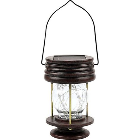 Lampes solaires d'extérieur, s'allument automatiquement à la tombée de la nuit, lanternes rétro, lampes de jardin étanches, éclairage d'ambiance décoratif (lumière chaude)-AquaForge (1/5)