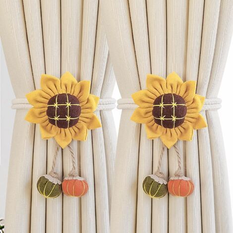 Sunflower Pattern Baby Carrier Clips for Room Decor (2pcs, Brown) (1/5)