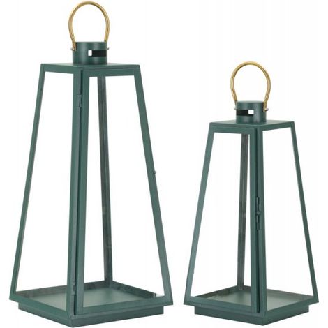 LANTERNE GRENT SET 2 PZ CM Ø 25X25X57-20X20X45