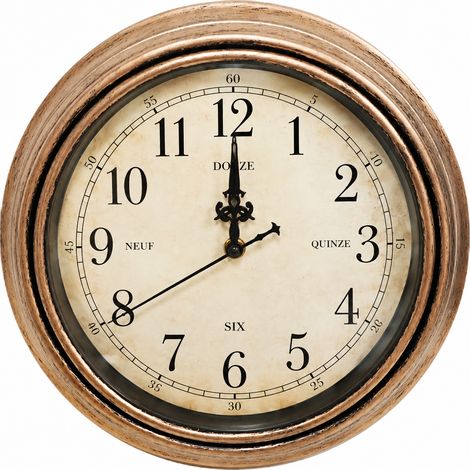 Horloge murale vintage 12 pouces modèle A quartz silencieux cadran verre 33 × 33 × 7 cm 850 g – Livraison gratuite