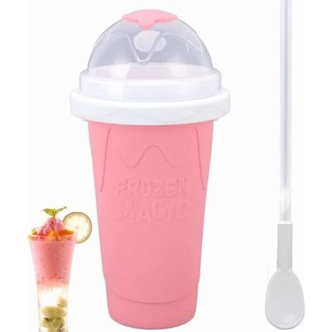 Tasse À Smoothie - En Silicone Alimentaire - Pour Préparation Rapide Et Congélation Directe - Hauteur 21 Cm Diamètre 10 Cm - 1 Pièce (1/4)