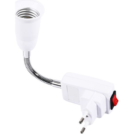 Flexibler E27-Sockel-LED-Lampenfassungsadapter mit Ein-/Ausschalter und EU-Stecker (1/5)