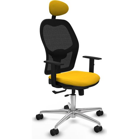 Silla de oficina piqueras y crespo Jorquera negro reposabrazos ajustables soporte lumbar (1/2)