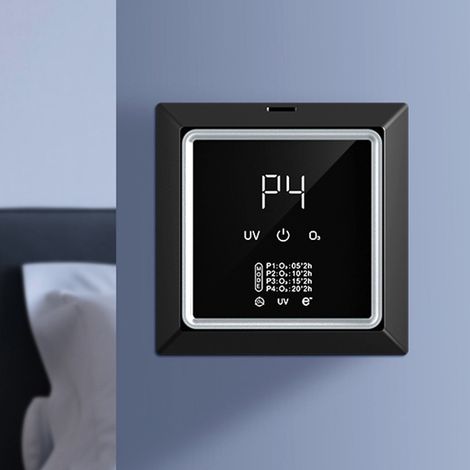 Purificador de aire iónico silencioso para el hogar, la oficina, el dormitorio y la cocina elimina el polvo y los olores de las mascotas. Color negro. (1/5)