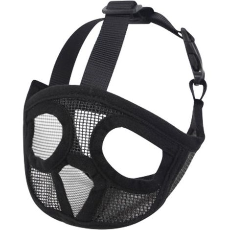 Muselière pour chien à museau court - Muselière réglable en maille respirante pour bouledogue pour aboiements, morsures, (1/5)