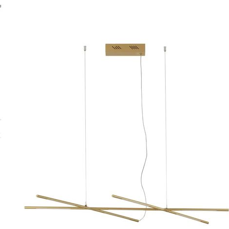 [NEUWERTIG] B-Ware Nova Luce Pendelleuchte Hängeleuchte Led Messing Raccio Wohnzimmer Dimmbar 27 W