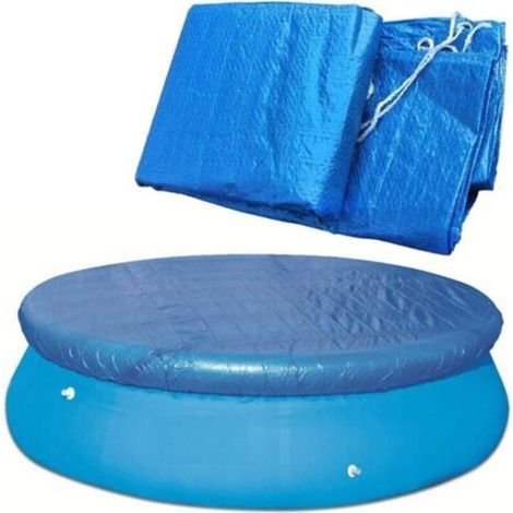 Bâche solaire pour piscine ronde 183 cm – Protection contre feuilles et poussière – Corde de maintien – Réduction évaporation 98% (1/5)