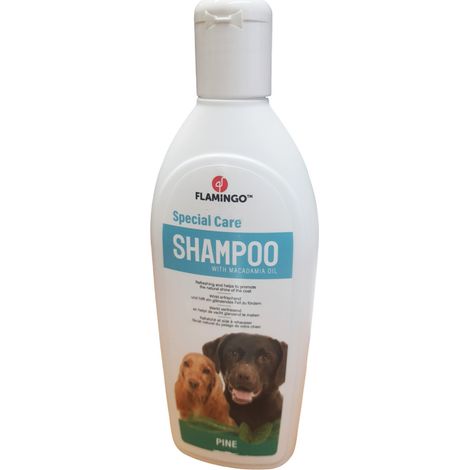 Shampoing au pin à l'huile de macadamia 300 ml pour chien - Flamingo (1/3)