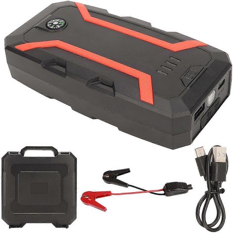Booster de batterie de voiture, courant de crête de 2000 A, capacité de 16000 mAh, pour moteurs essence jusqu'à 7,2 L et diesel jusqu'à 5,5 L (2 ans) (1/3)