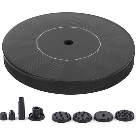 Fontaine Solaire Flottante Extérieure avec Kit pour Bassin de Jardin et Paysage