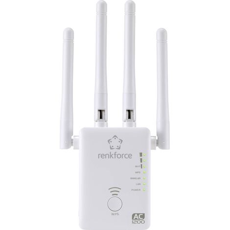[GEBRAUCHT] B-Ware Renkforce WLAN Repeater WS-WN575A3 Dual Band AC1200 Netzwerkverstärker 300MBit/s
