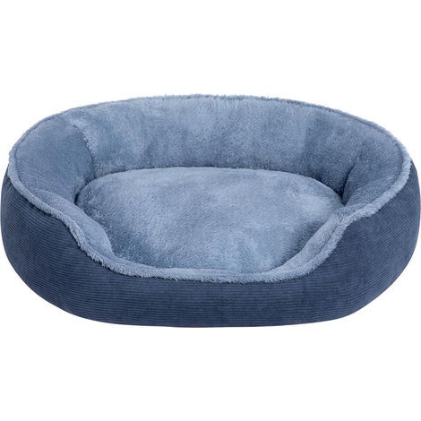 Cat and Dog Bed, Soft Plush Cushion, Breathable, Blue-Grey, For Indoor Use (1/5)