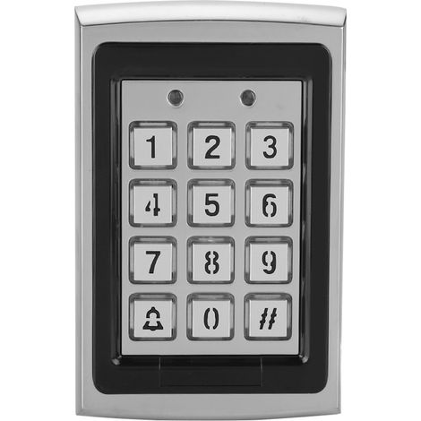 GARRYFIZH Lecteur de Cartes RFID 125KHz Haut Métal Clavier de Commande d'Accès Rétroéclairé