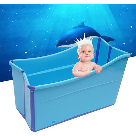 Mobile Badewanne für Erwachsene Faltbare Badewanne 87x46x56.5cm Babyschwimmbecken mit Ablaufschlauch Ideal für das kleines