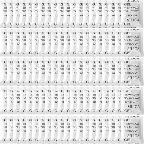 Sachets de 100 sachets déshydratants en gel de silice, petits sachets déshydratants polyvalents pour absorber l'humidité, déshumidifier et éliminer les odeurs de moisissure. (1/5)