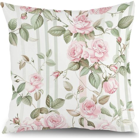 Housse de coussin floral papillon été, décoration intérieur extérieur,40×40cm (1/5)