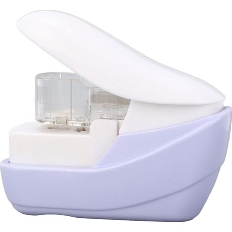 Irovami Agrafeuse sans agrafes violette – 4 pages, manuelle – Idéal pour maison, école, bureau (1/5)