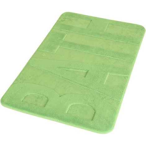 AQUASANIT Tappeto memory foam 45x75 con scritta "bath" verde codice prod: TAHO4575VE